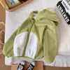Nuevo abrigo de terciopelo para bebé y niños, abrigo cálido para hombre y mujer, cárdigan con forro polar, cierre de cremallera, estilo dinosaurio, abrigo lindo, moda
