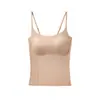 Ropa interior de capa base de seda BoHang Chaleco térmico de lana merino Modal con sujetador incorporado No necesita sujetador Chaleco térmico para mujer