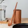 Espátula de Madera de Acacia Transfronteriza Espátula de Madera del Amazonas Espátula para Cocinar Espátula de Nogal Sudamericano Juego de Cucharas de Arroz de Madera Cuchara para Fideos