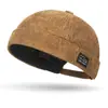 Gorra de Pana Transfronteriza para Propietario Sombrero de Otoño e Invierno para Hombre Estilo Japonés Color Sólido de Moda Hip-Hop Gorra Melón Nicho Simple Sombrero Tang