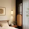 Lustre de sala de jantar de vidro com madeira de nogueira, luxo leve moderno, criativo e único, adequado para escritório, pousada, quarto, luminária de mesa para sala de jantar estilo chinês novo