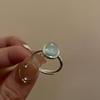 Anillo liso de estilo coreano, irregular, de plata de ley 925, combinable con todo, diseño de estilo nicho para mujer, anillo combinado resistente a la decoloración.