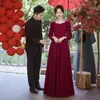 Vestido Elegante e Sofisticado Cor Toast, Vestido de Noiva para Eventos Noturnos, Vestido de Casamento para Outono e Inverno, Vestido Longo para Noivado e Formatura para Mulheres