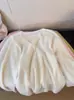 Suéter de Punto Coreano de Color Puro con Cuello en V y Mangas Largas Otoño e Invierno Felpa Suave Cera Reductor de Edad Holgado Top de Punto para Mujer