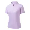 2025 Nova Camiseta de Secagem Rápida para Uso Externo Masculina e Feminina de Verão para Casais Manga Curta Anti-ultravioleta Elástica Respirável Fitness Cor Sólida