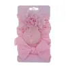 Set de 3 Piezas de Diadema para el Cabello de Nylon de Alta Elasticidad para Niños, Accesorios para la Cabeza, Diadema de Flor con Lazo de Donut para Fotos de Bebé