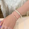 Pulsera de Osmanto Plateado para Mujer, Pulsera Apilable de Lujo Ligero de Alta Gama, Nuevo Verano 2025, Nueva Pulsera Casual de Flores