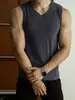 Chaleco Cálido de Terciopelo con Cuello en V para Hombre, Sin Costuras, Calentamiento a Presión Cero, Manga Corta, Camiseta Base para Primavera 2025