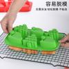 Molde de Silicone Natalino de 6 Peças Transfronteiriço Silicone Alimentício Cola de Assar Fondant Pudim Árvore de Natal Molde de Bolo de Silicone