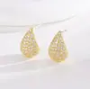 Brincos Pendentes Europeus e Americanos Mais Vendidos com Zircônia Micro-incrustada Brincos de Luxo Leve Design de Nicho de Ponta Versátil para Todas as Ocasiões