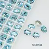Dongzhou Cristal 9*7mm Oval Diamante para Nail Art Cristal K9 de Alta Qualidade Imitação Corte Chinês Flash Explosivo Resistente ao Desgaste Prateado Acessórios para Nail Art