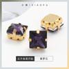 Venta al por mayor transfronteriza Cuadrado Fondo Dorado Garra Diamante Ropa Sombrerería Accesorios para el cabello Bolsos Zapatos y Sombreros Accesorios Joyería Cuadrado Pedrería cosida a mano