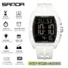 Popular Reloj Electrónico Sanda con Forma de Barril y Pantalla Única, Despertador Impermeable, Reloj de Pulsera para Estudiantes, Reloj Multifuncional con Esfera Grande, Dropshipping