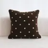 Cojín Decorativo Marrón Oscuro Estilo Vintage con Bordado de Alta Gama de Árboles Pequeños, Cojín para Casas de Huéspedes, Funda de Cojín para Sofá de Sala de Estar al por Mayor