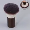 Venda Quente Transfronteiriça Conjunto de Pincéis de Maquiagem Portátil de 7 Peças com Tubo de Alumínio na Cor Café, Dupla Face, para Base, Pó Solto e Blush Atacado