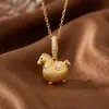 2026 Nuevo Año Zodiacal del Caballo Lindo Colgante de Caballo Tang Versátil Plata de Ley 925 Hecho a Mano Cepillado Collar para Mujeres Diseño DIY