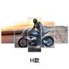 Pintura Decorativa para Motociclista Transfronteiriço Clube Bar Sala de Estar Parede de Fundo de Sofá Pintura em Tela de Cinco Peças Arte de Parede Dropshipping