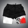 Pantalones cortos de playa de doble capa con estampado digital 3D de la serie Longzhu. Suministro caliente del comercio electrónico transfronterizo de Amazon.