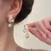 Brincos Pendentes Borboleta com Glitter Rosa Degradê Diamante Pérola para Mulheres Delicados Estilo Fada para o Dia a Dia Modeladores de Rosto Refinados Longos Pendentes