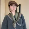 Pañuelo de Cuello Verde Menta Estilo Mambo Retro, Pañuelo Cuadrado con Ambiente de Principios de Primavera, Modelo Nuevo 2026, Accesorio de Bufanda de Alta Gama