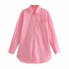 Otoño Europeo y Americano Ins Estilo Europeo y Americano Pantalones con Bolsillo de Solapa de 14 Colores Camisa Básica de Manga Larga para Mujer