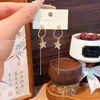 Elegantes pendientes de borla, tachuelas elegantes y chic, colgantes para orejas, hilos para orejas, pendientes versátiles de circonita de moda coreana al por mayor