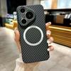 Adequado para Huawei Mate80Pro Capa de Celular Magnética de Fibra de Carbono Pura80Pro Fosca Capa Protetora Anti-Queda de Cobertura Total