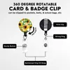 Cordón de poliéster estampado de girasol Parche epoxi ABS Hebilla de fácil extracción Hebilla para tarjeta de identificación/certificado de girasol de fácil extracción