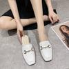 Zapatillas bajas Baotou para mujer de verano a la moda para exteriores 2023 nuevo estilo planas estilo Hong Kong sin tacón para exteriores gente perezosa sandalias de cibercelebridad