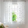 Telas de Janela Estrela e Lua de Ouro e Prata para Comércio Exterior, Telas de Janela Transfronteiriças Mexicanas, Cortinas Voil para Quarto, Sala de Estar, Varanda, Cortinas Prontas Transmissoras de Luz