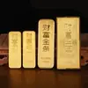Lingotes de Oro Macizo de Aleación, Lingotes de Oro de Aleación de Riqueza, Ladrillos de Oro de Colección para el Hogar, Adornos de Regalo