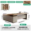 Mesa de chefe, mesa de escritório, mesa executiva estilo luxo leve creme, mesa de computador de escritório, conjunto de mesa e cadeira para escritório de espaço pequeno