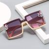 Nuevas Gafas de Sol Polarizadas para Mujer Serie Diamante de Moda Marco Grande Europeo y Americano Gafas de Sol Transfronterizas para Hombre