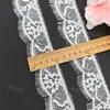 Renda de Cílios de Lado Único Preto e Branco Renda de Nylon Renda de Cílios Tricô por Trama Acessórios para Lingerie