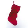 Meias de Natal transfronteiriças com laços, meias para pendurar na decoração da lareira, decorações de Natal de veludo, sacolas de presente de veludo, sacolas de doces