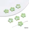 Cuentas sueltas de cerámica verde, cuentas redondas hechas a mano con forma de estrella de cinco puntas, material para pulsera DIY hecho a mano