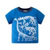 Camiseta de Algodón Puro de Manga Corta con Cuello Redondo de Dinosaurio Estilo Coreano para Niños Verano 2026 Ropa para Niños Venta al por Mayor Dropshipping
