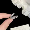 Tiktok mesmo estilo folhas de zircônio completo dupla camada orelha osso clipe luz luxo zircão design sem orelha brincos clipe de orelha