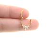 Fundición de acero inoxidable 316L material que no se decolora corona de circonita anillo para la nariz joyería para perforación anillo para la nariz