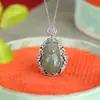 Yuebao Joyería Jade Hetian Natural Plata de Ley S925 Sodalita Moneda de Cobre Pixiu Nuevo Estilo Étnico Chino Colgante Personalización