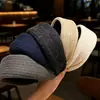 Diadema de punto texturizado con estampado estilo coreano para principios de otoño, diadema versátil retro de corona alta, pinza para el pelo para uso diario