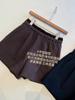 Botas de otoño e invierno de moda para piernas largas cintura alta pantalones de pierna ancha línea A pantalones cortos de lana para mujer 23 nuevo M1101X