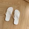 Chanclas para Pareja Estilo Coreano Ins Suela Gruesa Ropa Exterior Planas Malla Inferior Flip-Flops Rojas de Moda Sandalias de Playa para Verano Hombres y Mujeres