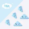 Clipe de Canto Triangular Estilo Japonês Simples, Clipe Transparente Fosco, Clipe para Armazenamento de Papéis de Prova e Documentos de Estudante, Clipe Anti-Enrolamento de Bordas