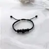 Pulsera tejida de cordón rojo cristal de fresa DIY para mujer, diseño simple de nicho Ins, cuerda de mano de flor de melocotón para novia, pulsera para estudiante