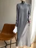 Vestido Nuevo Otoño e Invierno Mujer 2025 Diseño de Cremallera Negro Francés de Longitud Media Vestido Suéter de Punto Básico