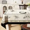Mantel vintage estilo francés, impermeable y resistente al aceite, lavable, mantel rectangular, estilo de mediados de siglo, lujo ligero, mantel de comedor con ambiente de alta gama