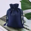 Bolsas para Joias, Embalagem de Tecido de Cetim, Armazenamento à Prova de Poeira, Bolsas de Cetim com Cordão de Cetim de Seda Artificial, Logotipo Personalizado