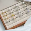 Anillo de Corona Ajustable de Personalidad Simple Estilo INS Estilo Coreano para Mujer Tendencia de Gama Alta Anillo de Perla Microincrustado con Circonita