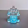 Caja Ciega de Tono Agitable Bolsa Ciega Cuentas de Burbujas Azules Botella Flotante Luminosa Adornos de Arena Movediza Llavero Acrílico Colgante